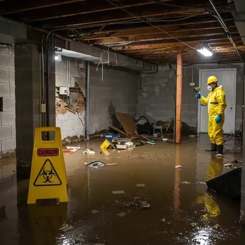 Flooded Basement Electrical Hazard in Newaygo, MI Property